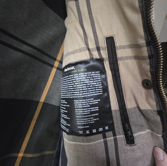 Barbour thigh length chocolate brown wax jacket NWT sz 6 - Picture 12 of 16